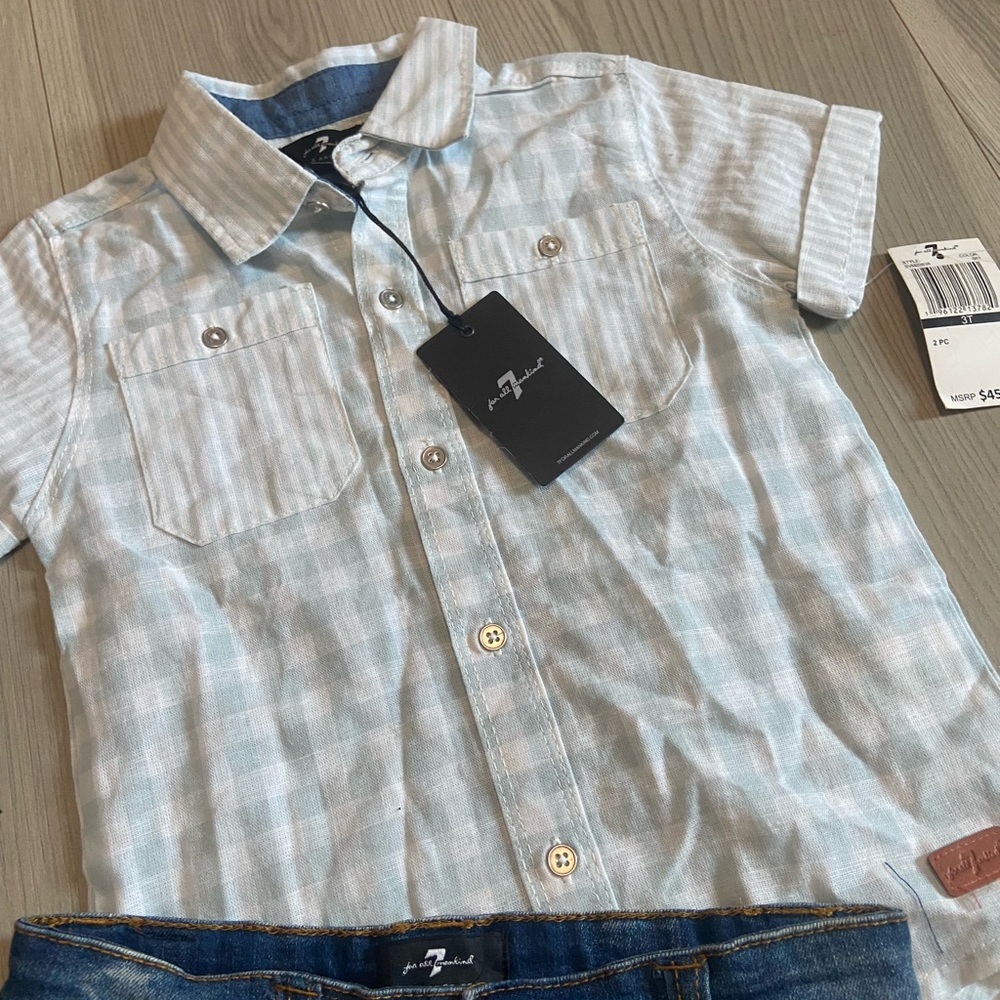 7 For All Mankind Matching Set Size 3T - Picture 3 of 6